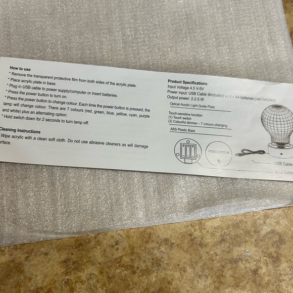 Mermaid LED Night Light with Black Base - Picture 6 of 6